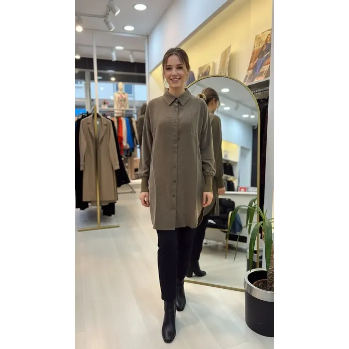 invee Terra Kadın Gömlek 7178 VİZON