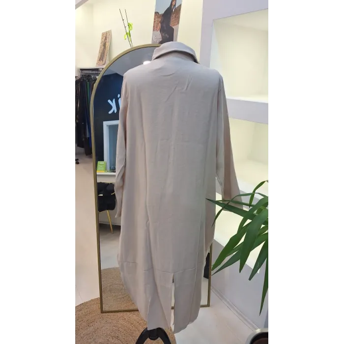 İNVEE YAKA DETAYLİ KAP İNCE KUMAŞ 6961 KREM