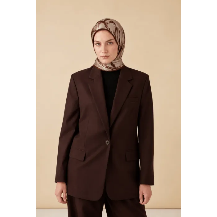 MAİSA EVA TİVİL İPEK EŞARP 90*90 CM - CAMEL 5075