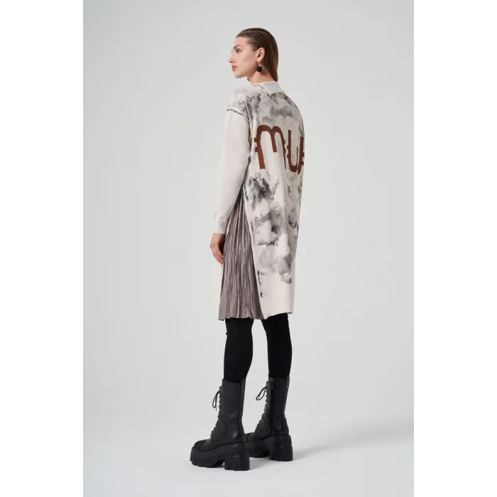 Misswhence Baskılı Triko Tunik Mevcutluk:  36021 ekru