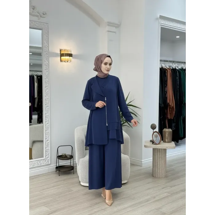 Misswhence Ceket Pantolon Takım İndigo 37205