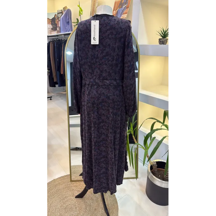 Misswhence Desenli Cupro Elbise 38829 Lİla