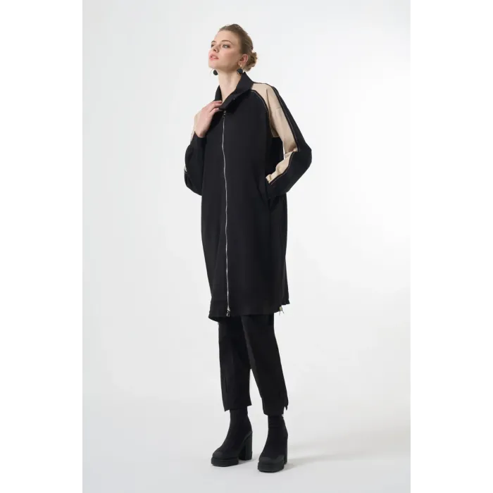 Misswhence Fermuar Detaylı Pantolon  38102 SİYAH