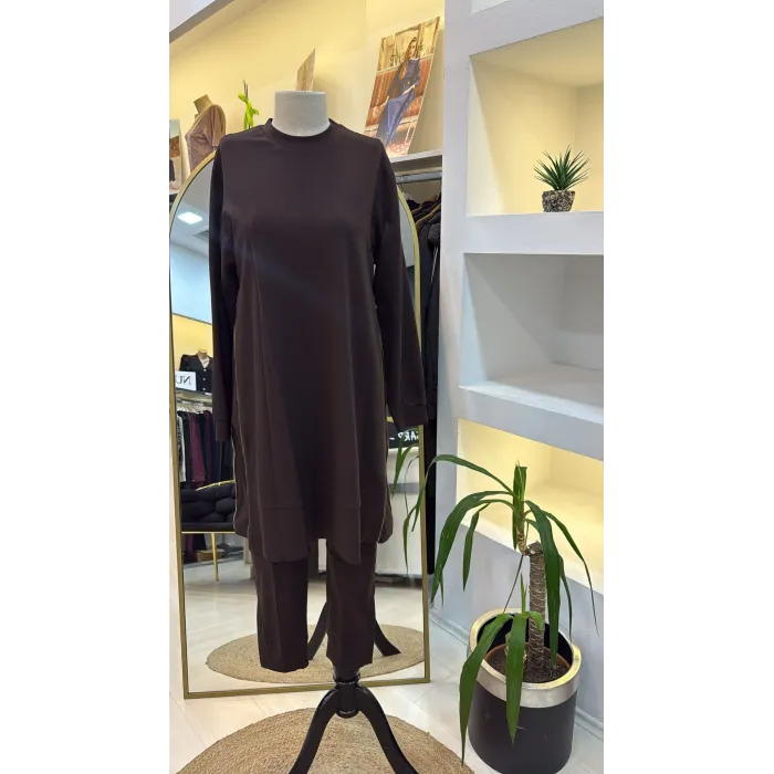 Misswhence Fermuar Detaylı Tunik 38020 KAHVE