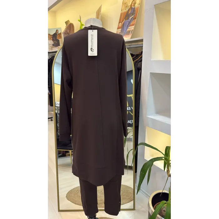 Misswhence Fermuar Detaylı Tunik 38020 KAHVE
