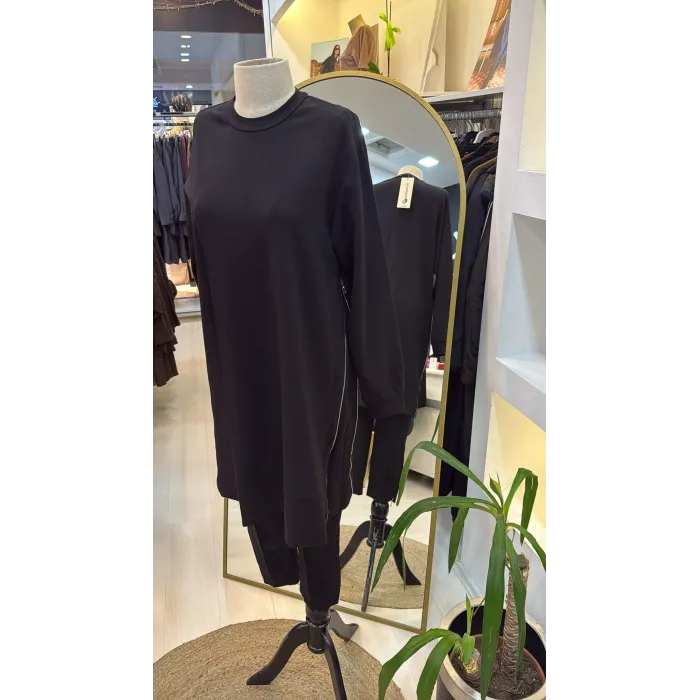 Misswhence Fermuar Detaylı Tunik  38020 SİYAH