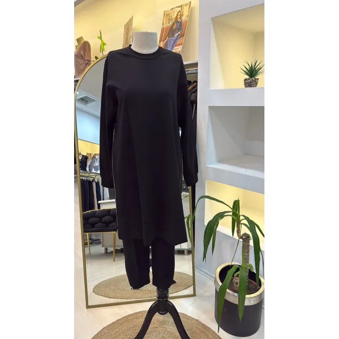 Misswhence Fermuar Detaylı Tunik  38020 SİYAH