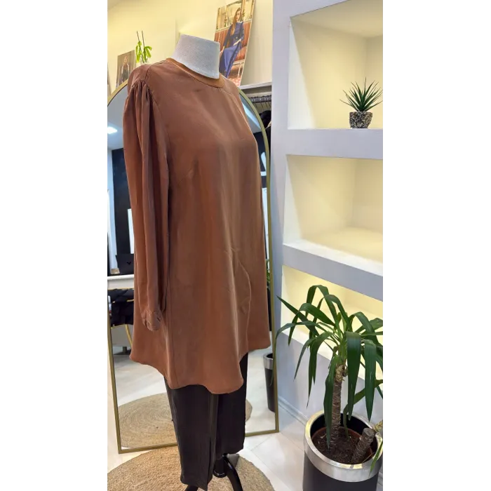 MİSSWHENCE İpek Tunik 37025 oranj