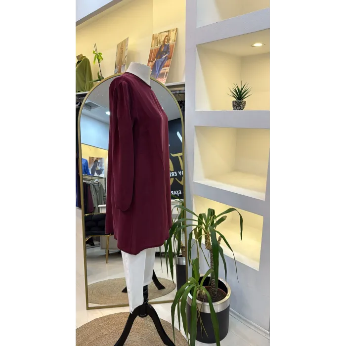 MİSSWHENCE İpek Tunik 37025 bordo