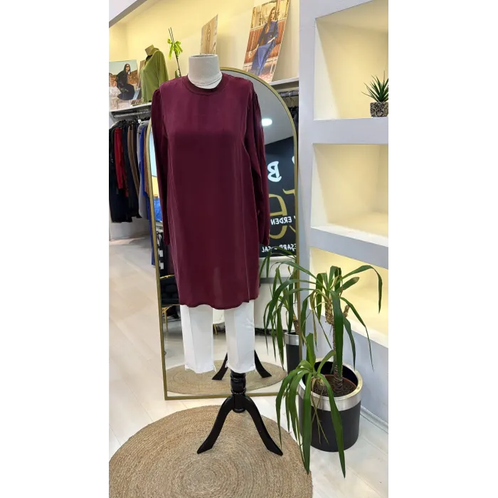 MİSSWHENCE İpek Tunik 37025 bordo