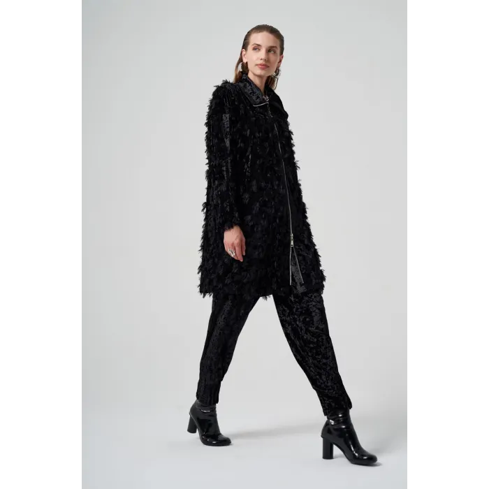 MİSSWHENCE Kadife Kap 36413 SİYAH