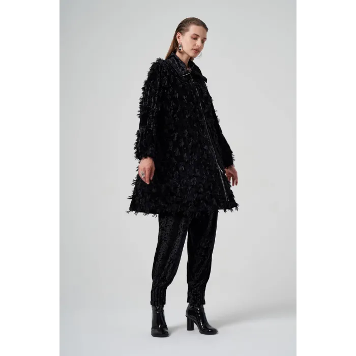 MİSSWHENCE Kadife Kap 36413 SİYAH