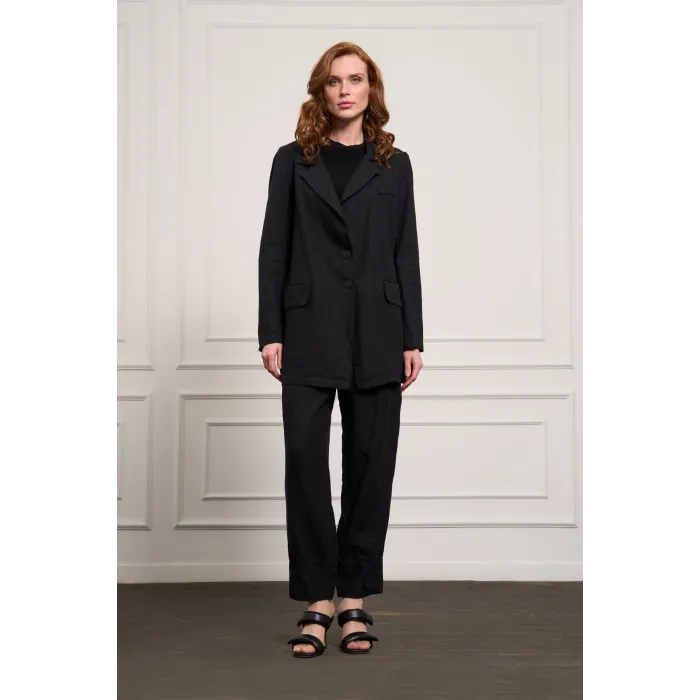 MİSSWHENCE Keten Cetek Takım 37207 SİYAH