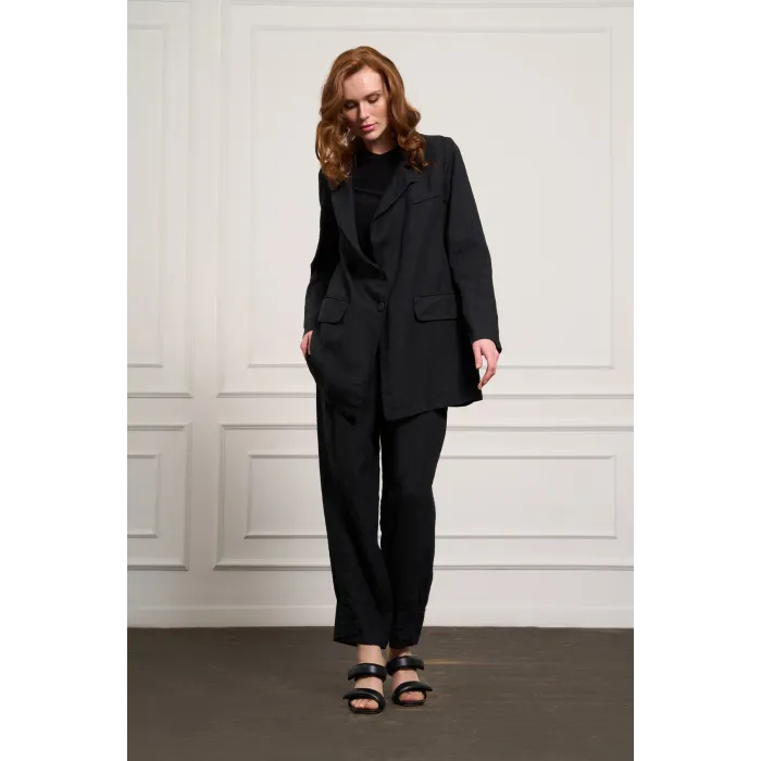 MİSSWHENCE Keten Cetek Takım 37207 SİYAH