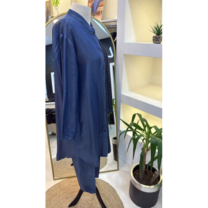 MİSSWHENCE KOT Gömlek Takım 37307 LACİVERT