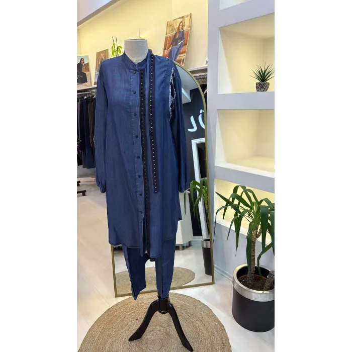 MİSSWHENCE KOT Gömlek Takım 37307 LACİVERT