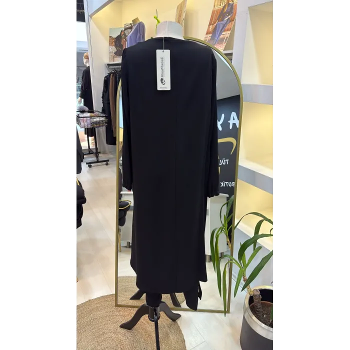 Misswhence Nakış Detaylı Tunik Takım 38028 siyah