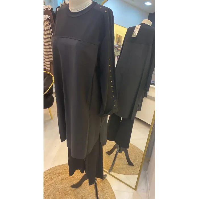 MİSSWHENCE cep detayli tunik36001 SİYAH
