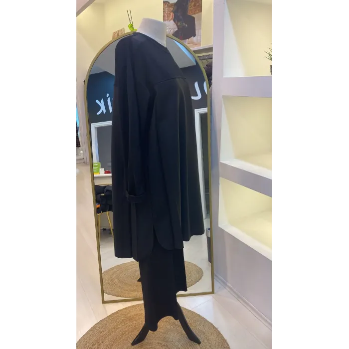 MİSSWHENCE cep detayli tunik36001 SİYAH