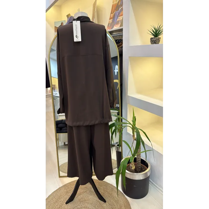 MissWhence Pantolonlu Takım 38008 kahve