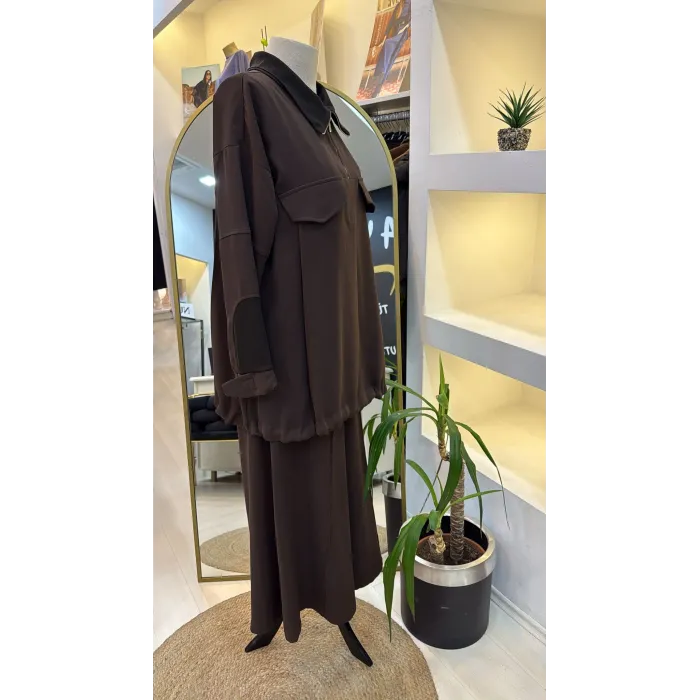 MissWhence Pantolonlu Takım 38008 kahve