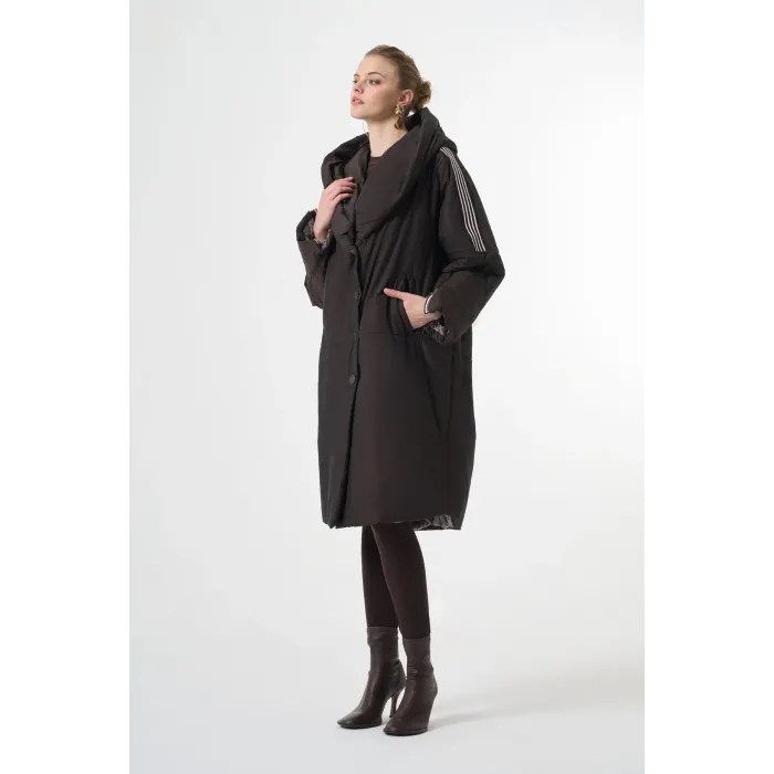 Misswhence Şerit Detaylı Şişme Mont 38501