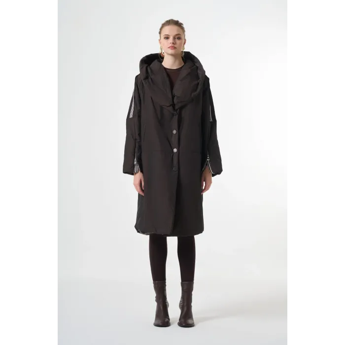 Misswhence Şerit Detaylı Şişme Mont 38501