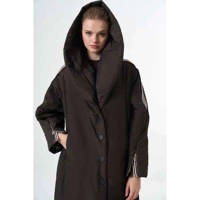 Misswhence Şerit Detaylı Şişme Mont 38501