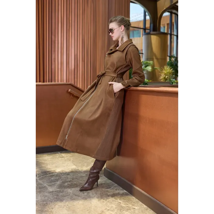 Misswhence Süet pardesü 38502 taba