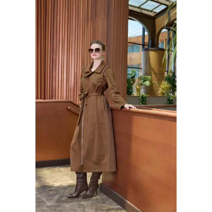 Misswhence Süet pardesü 38502 taba