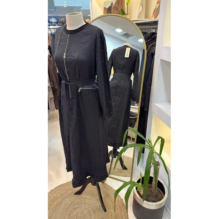 Misswhence Tafta Crush Elbise 38804 SİYAH