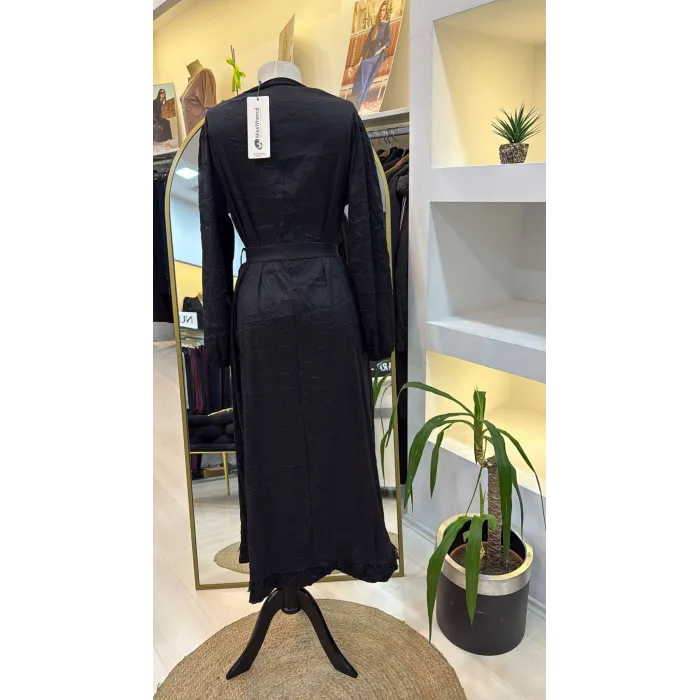 Misswhence Tafta Crush Elbise 38804 SİYAH