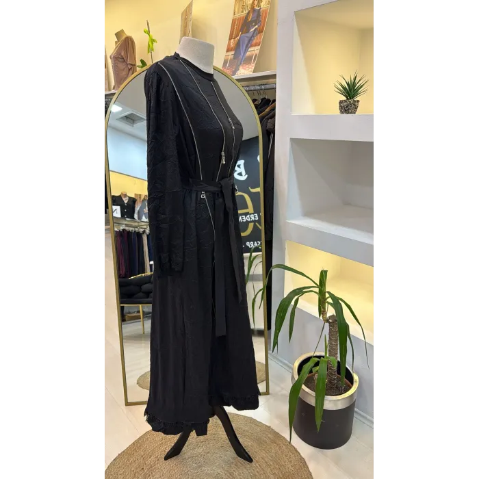 Misswhence Tafta Crush Elbise 38804 SİYAH