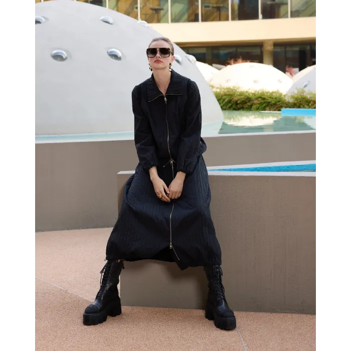 Misswhence Tafta Etek Takım 38216 siyah