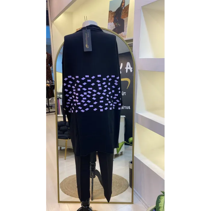 MİSSWHENCE Triko Damalı Tunik LİLA 242