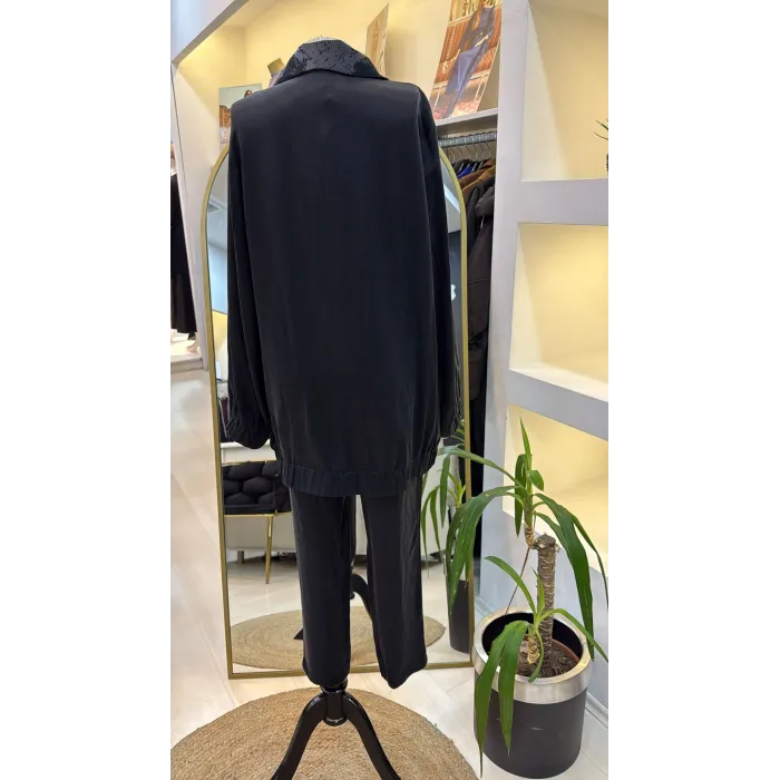 Nuss 1001 Jakar Detay Pantolonlu Takım - ANTRASİT