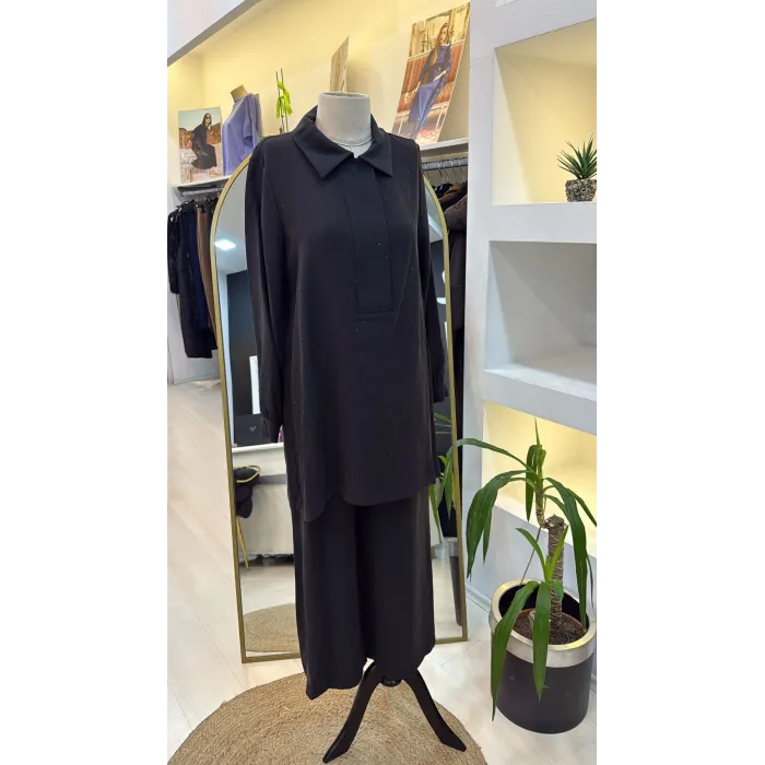 Nuss 1019 Pantolonlu Takım - Siyah