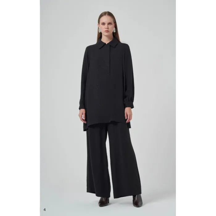 Nuss 1019 Pantolonlu Takım - Siyah