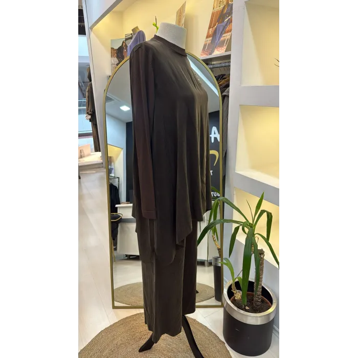 Nuss 1033 Cupra İpek Takım - KAHVE