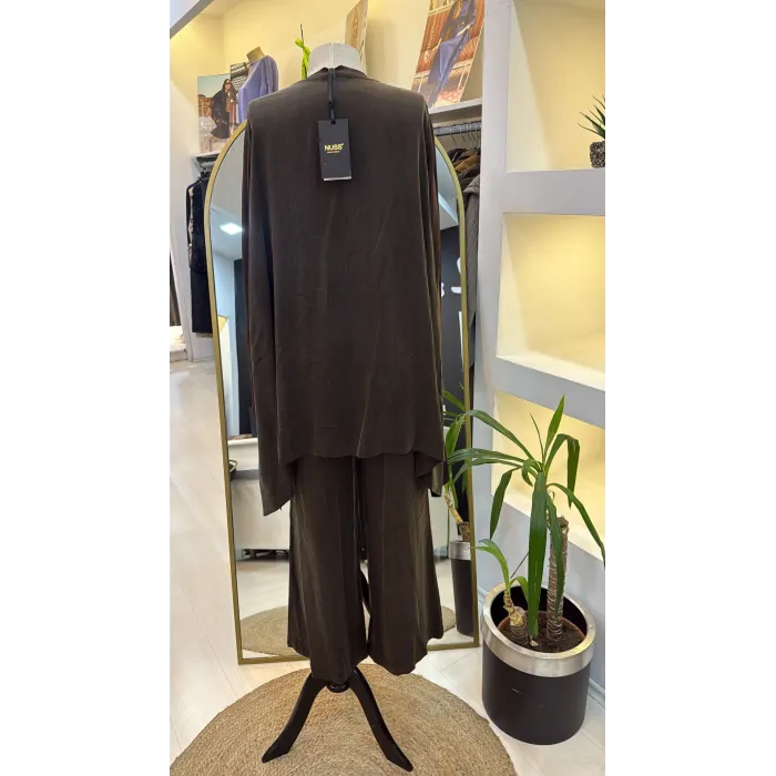 Nuss 1033 Cupra İpek Takım - KAHVE