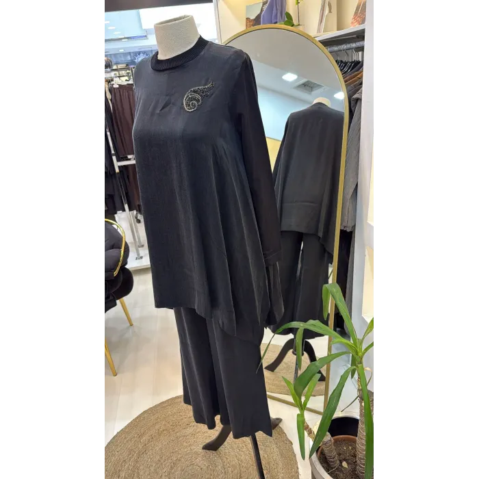 Nuss 1033 Cupra İpek Takım - SİYAH