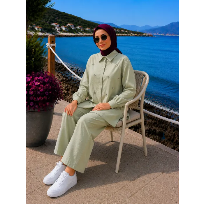 Nuss 1064 PANTOLONLU Takım - AÇİK YEŞİL