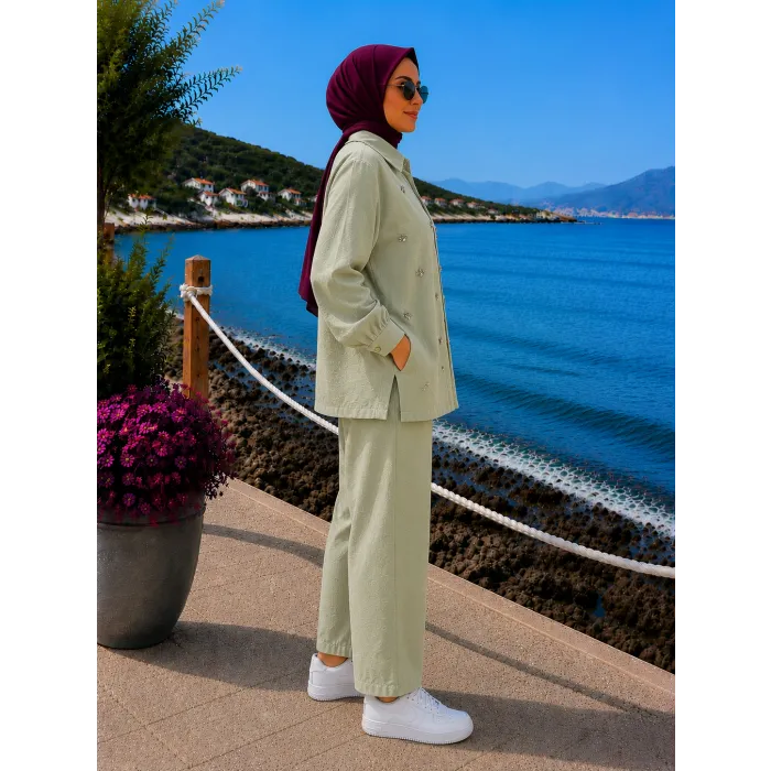 Nuss 1064 PANTOLONLU Takım - AÇİK YEŞİL