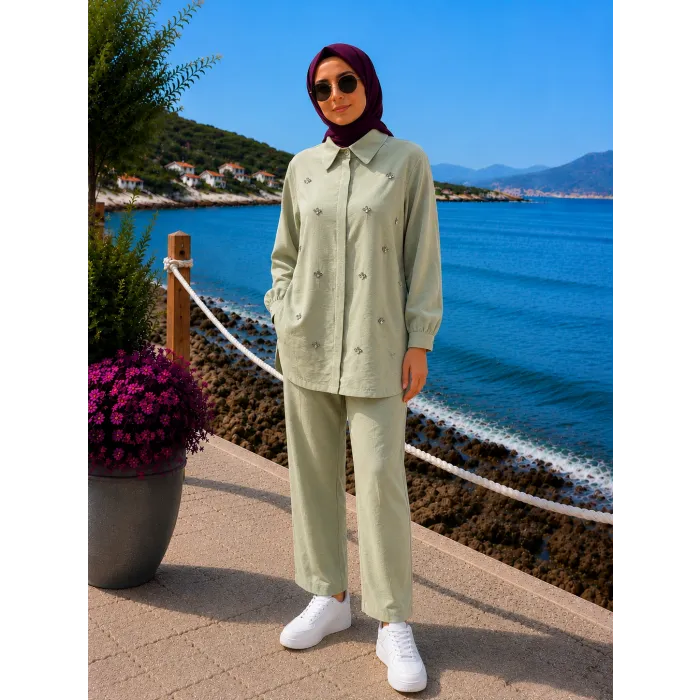 Nuss 1064 PANTOLONLU Takım - AÇİK YEŞİL