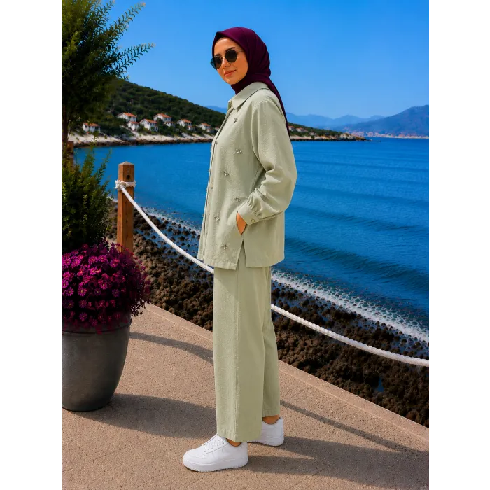 Nuss 1064 PANTOLONLU Takım - AÇİK YEŞİL
