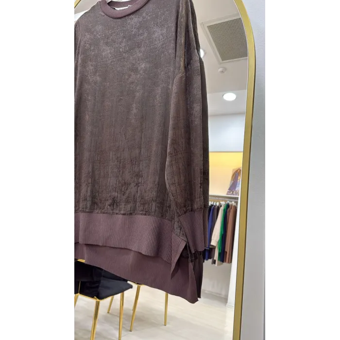 Nuss 3013 Jakar Detay Tunik kahve