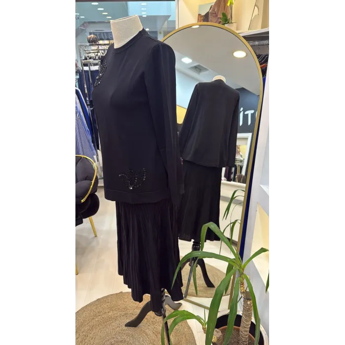 Nuss Boncuk İşlemeli Pilise Etekli Merserize Takım 1352