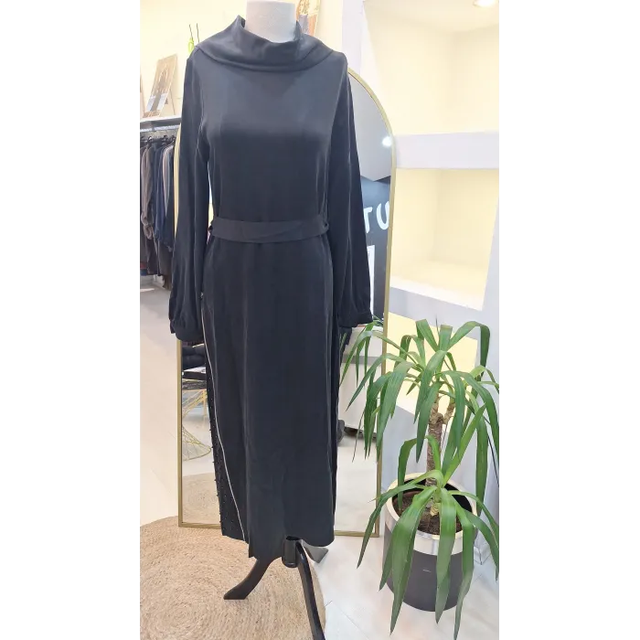 NUSS CUPRA İPEK ELBİSE 2057 SİYAH