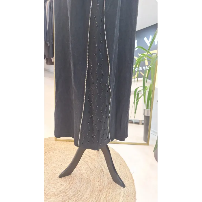 NUSS CUPRA İPEK ELBİSE 2057 SİYAH