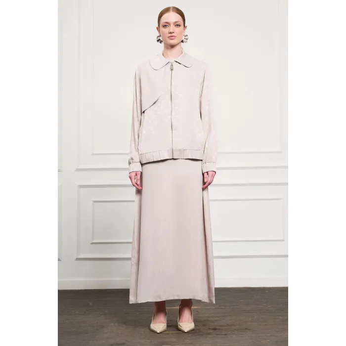 Nuss Elbise ve Ceketli Takım 1053 Bej